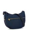 Borbonese Borsa Luna Bag Middle con taschino in Nylon Riciclato Blu - 2