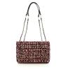 Guess Borsa a spalla convertibile Cessily Tweed Beet Red Multi - 3