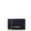 Love Moschino Clutch Shiny Quilted Blu - 4