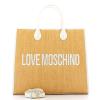 Love Moschino Borsa a mano in Raffia Logo Embroidery Bianco - 4
