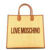 Love Moschino Borsa a mano in Raffia Logo Embroidery Cammello - 1