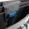 Expandable leather Laptopbag 14.0-NERO/GRIGIO-UN