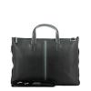 Expandable slim briefcase-NERO/GRIGIO-UN