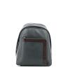 Small leather backpack-BLU/MARRONE-UN