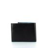 Wallet with coin pouch Blue Square-NERO-UN