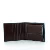 Wallet with coin pouch Blue Square-MOGANO-UN