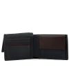 Men Wallet with Coin Pouch-BLU/MARRONE-UN