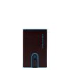 Piquadro Porta carte di credito con Sliding System con portamonete e banconote RFID Blue Square - 1