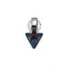 Triangle Leather Keyring Blue Square-MO-UN
