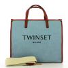 Twin Set Shopper in Canvas con logo - 4