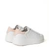 Twin Set Sneakers in pelle con retro a contrasto Bianco Ottico Pink Mousse - 3