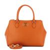 Twin Set Borsa a mano con Oval T Leather Brown - 4