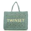 Twin Set Shopper Bohémien Crochet Blue Tear - 1